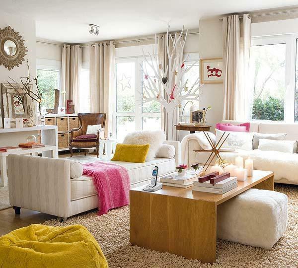 Make the living room modern and unique is easy, the main thing - to pick up the original decor