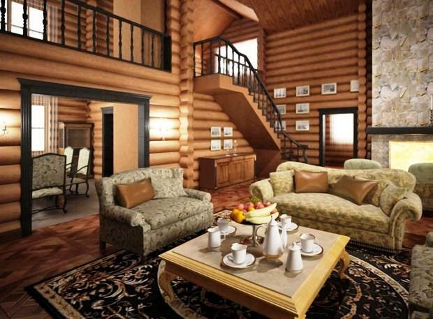 Notranja soba v leseni hiši