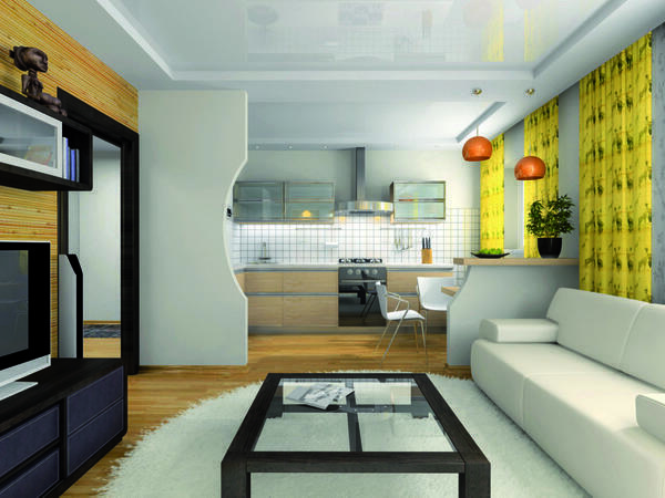 Kombináciou obývacia izba a kuchyňa je najjednoduchšie vykonávať v miestnosti, ktorá bola pôvodne určená pre neho