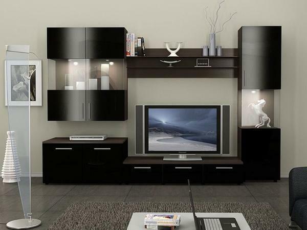 Inexpensive cabinet furniture for the living room: photo for the hall, Kalinkovichi, corner set from the manufacturer, Belarus
