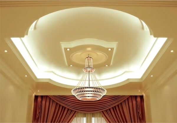Giposkarton allows you to make a unique ceiling
