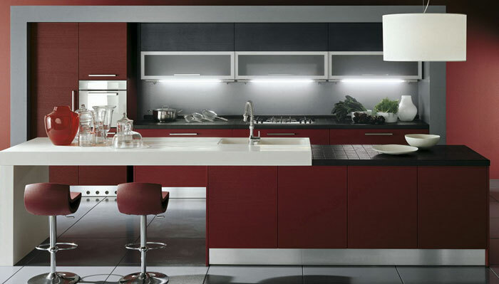 Interior of compact kitchen: design options cozy kitchen 14 square meters with a bay window