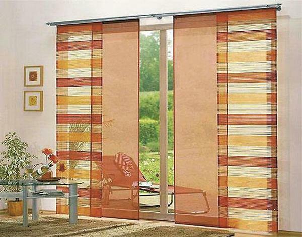 Japanese curtains: photos in the interior, stylish panels, how to attach in the living room, a description of screen curtains