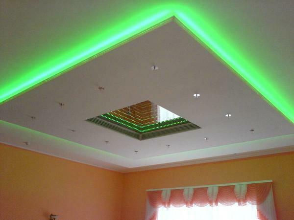 Two-level stretch ceiling - additional noise insulation and sound insulation