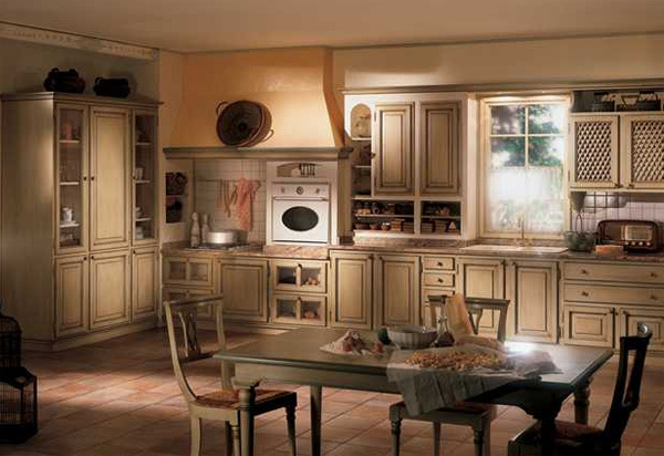 The kitchen in the classic style of Provence