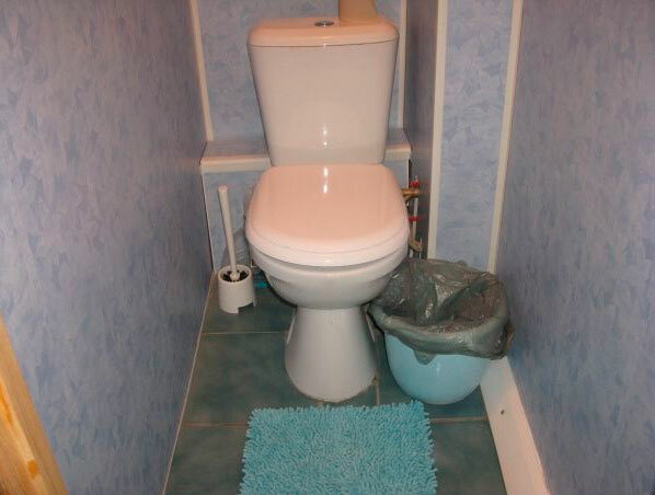 PVC panels are well suited for toilets