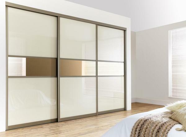 Sliding doors in the dressing room can consist of two or more separate elements