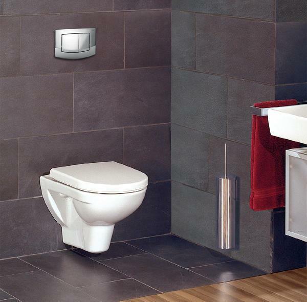 The installation system for the toilet works quietly and effectively