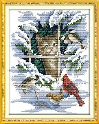 For the cross-stitch embroidery of large size, usually experienced needlewomen