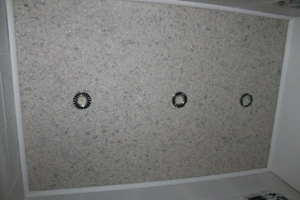 Example of the liquid wallpaper on a ceiling
