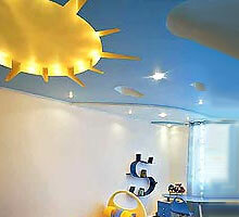 design del soffitto nella camera dei bambini