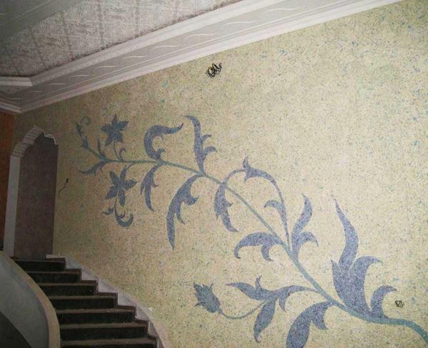 Walls decorated with liquid wallpaper not only aesthetically look, but also have "breathable" properties