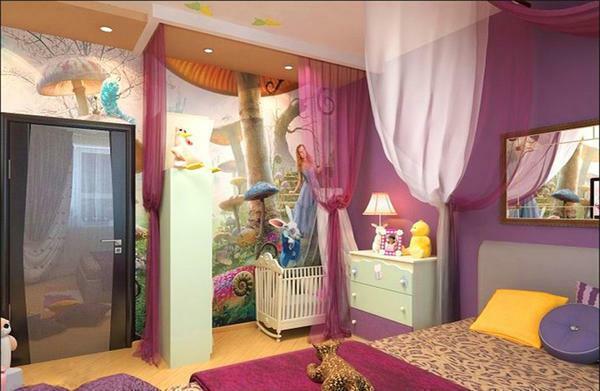 By combining the bedroom and the nursery, you will no longer worry about your child