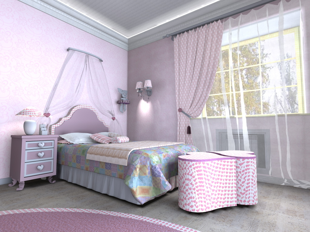 Desain kamar anak untuk anak perempuan remaja: desain interior dengan tangan mereka sendiri