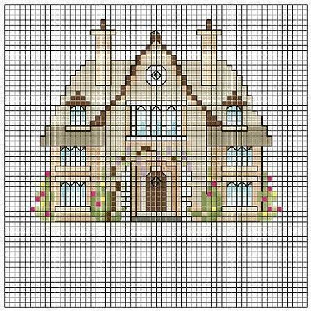 There are many schemes for embroidering houses, thanks to which even a beginner can create a beautiful composition