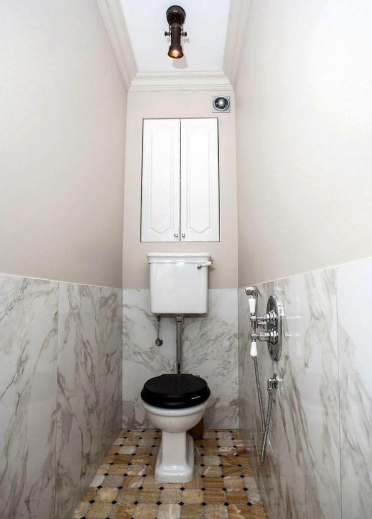 Mažo tualeto dizainas (nuotrauka)