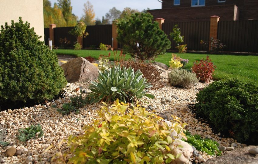 As drainage for rockeries often used gravel