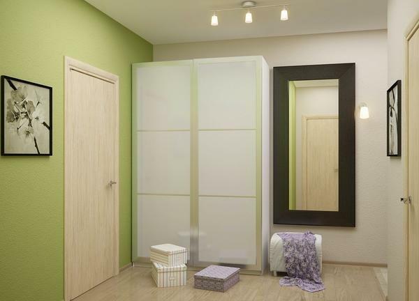 El área del pasillo en la casa del panel menudo pequeña, por lo que el armario debe adquirir una profundidad de 50 cm