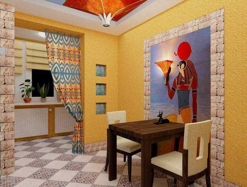 Egyptian style in the interior