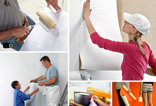 how to glue the paper wall