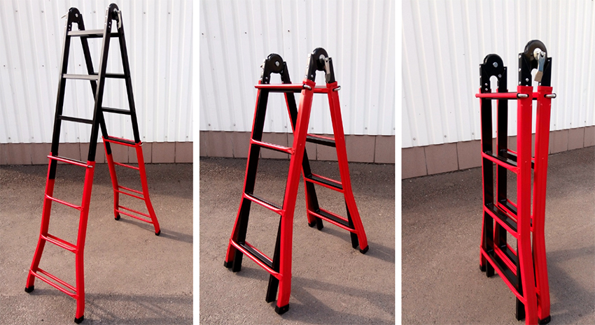 Telescopic ladders " Praktika 4х4" are made of high quality materials 