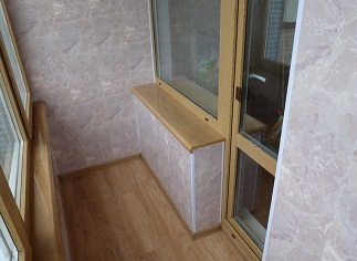 Moisture resistant MDF panel sheet on the inner walls of the balcony