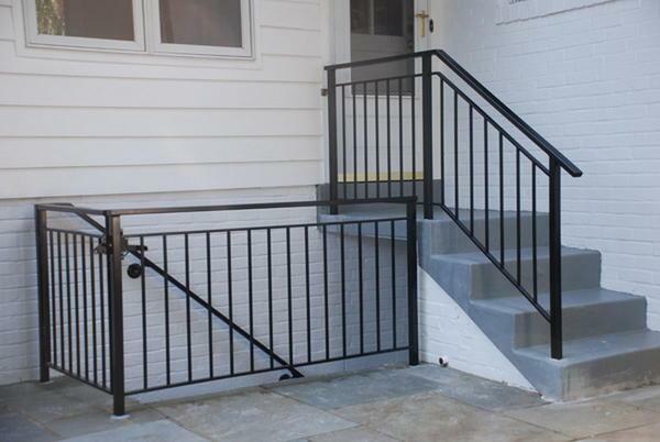 Metal railings for stairs come in several types