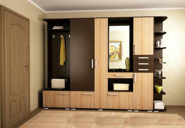 The choice of cabinet sizes in the hallway can be done with respect to the things that will be located there