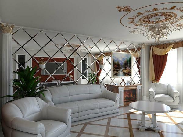 Make a guest room spacious by using beautiful mirrors that will be located on one of the walls of the room
