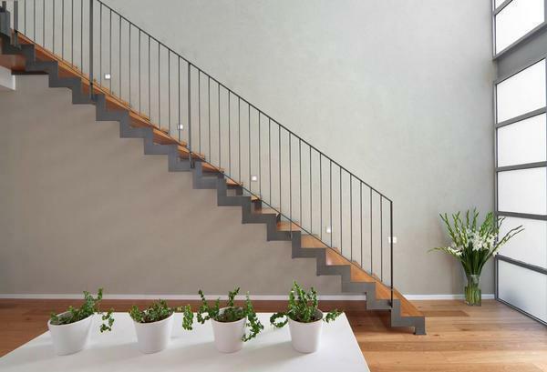 Klasična stubište s ogradom - najpraktičniji i sigurna opcija za dom
