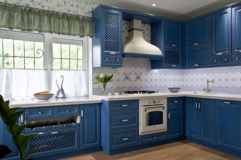 Blå kjøkken interiør: mer enn 50 bilder og ulike stiler