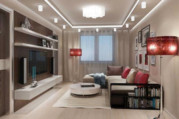 Mesmo uma pequena sala de estar pode ser um moderno e confortável, se escolher o estilo direito de