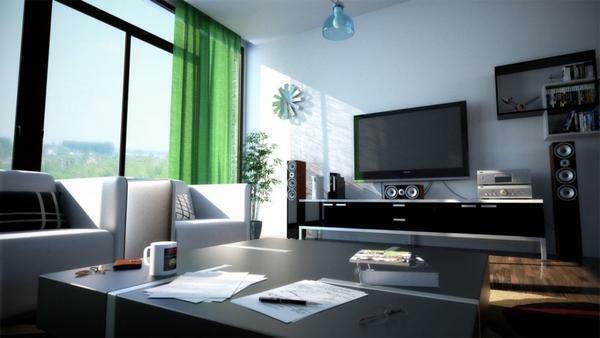 Ja jūs nolemjat, lai organizēt dzīvojamo istabu stilā hi-tech, tad jums vajadzētu apsvērt iepriekš istabas dizains uz mazāko detail
