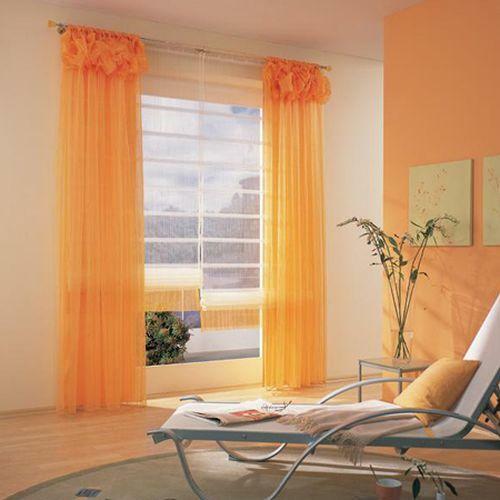 Choose orange curtains for interior design prefer creative and extraordinary personalities