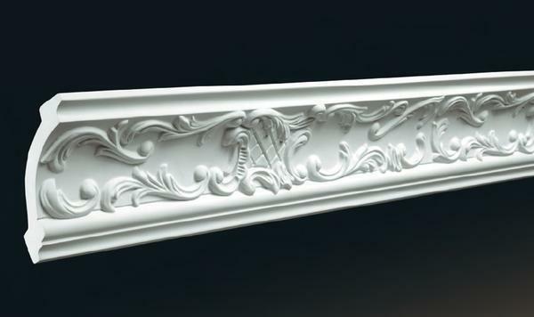Gypsum cornice for the ceiling has good hygroscopicity, which allows it to be used in rooms with high humidity