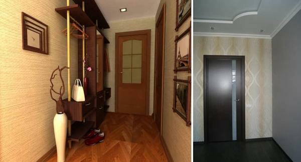 Old corridors are quite small in size. Many designers recommend using light colors when decorating such rooms
