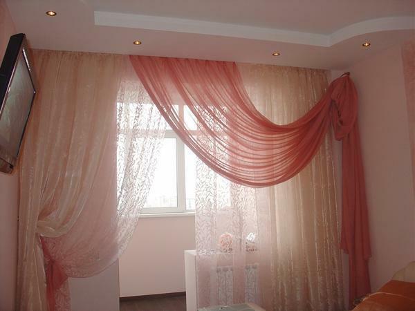Veil curtains look easy and soften the light coming from the window