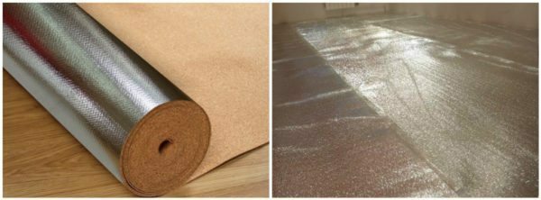 with a reflective coating cork material is well suited for areas with cold floor