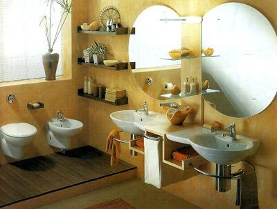 Combined interior bathroom