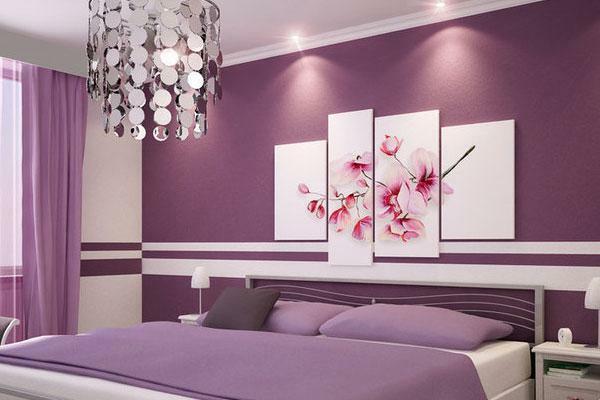 V kakšne barve slikati spalnico fotografijo: stena strukturni valj, barvanje in oblikovanje možnosti