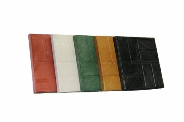 The addition of pigments produces tiles of different colors