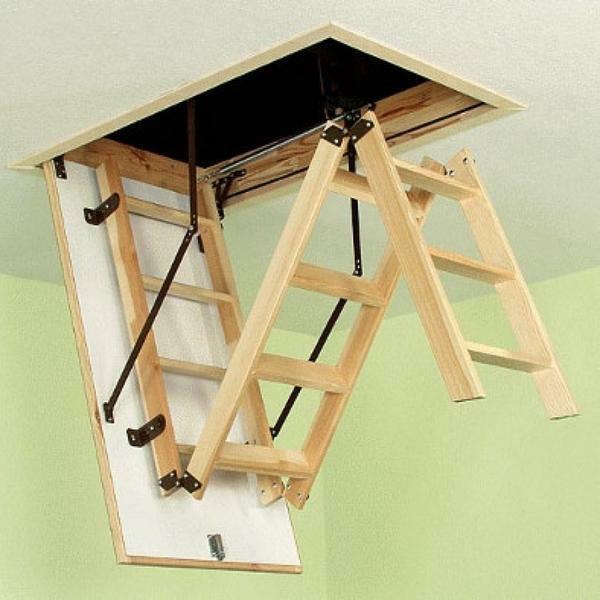 When arranging the attic stairs, do not forget about the fasteners, which will help securely fix the structure