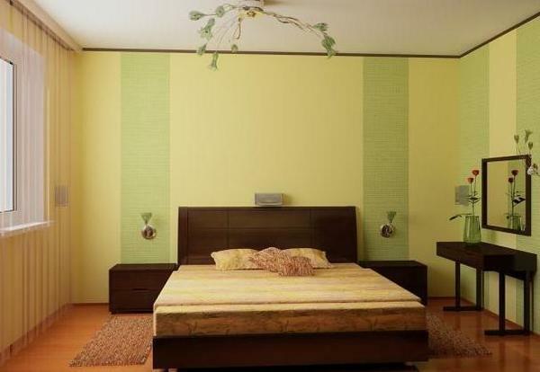 For small rooms it is better to combine light colors of wallpaper