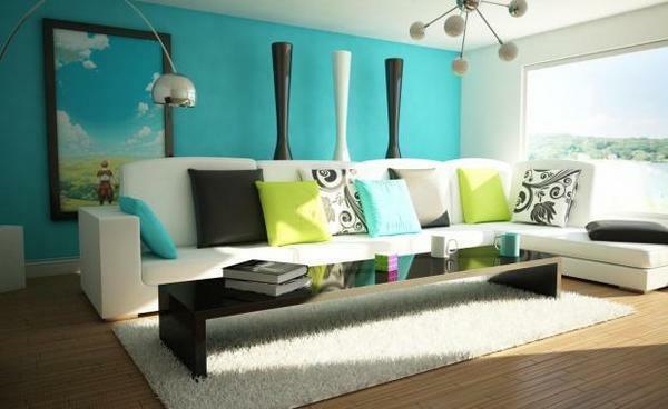 The living room can be decorated in a certain style with unique elements of decor