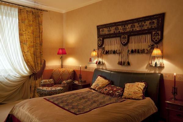In a room decorated in oriental style, the walls should be perfectly even