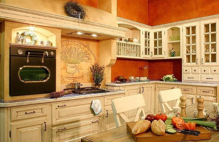 Kuchyňa v štýle Provence: Interiér fotografie v provensálskom štýle