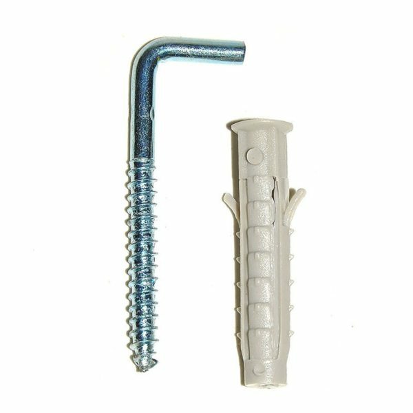 Inexpensive and reliable hanging hook with plastic plugs that can withstand the boiler.
