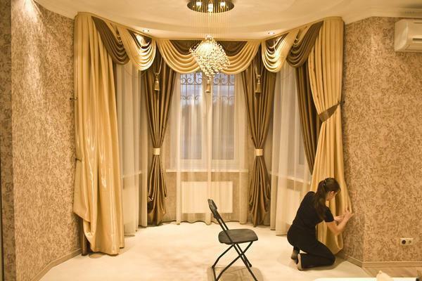 Luxury curtains perfect for decorating the interior in a classic style
