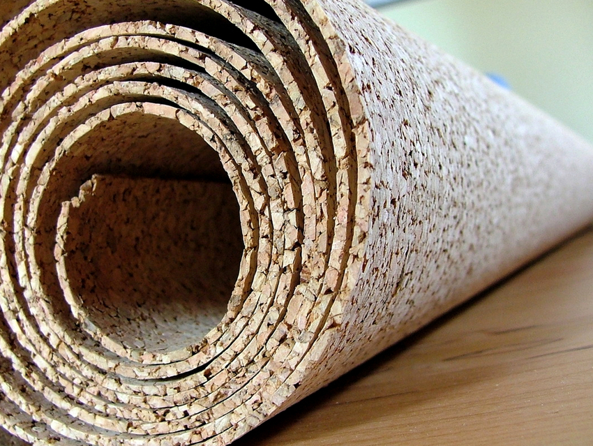 Cork mendasari untuk laminasi: karakteristik material