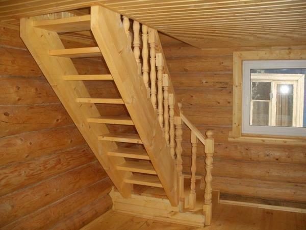 Stairs to the attic: photo in a private house, own drawings, compact how to make, design and video